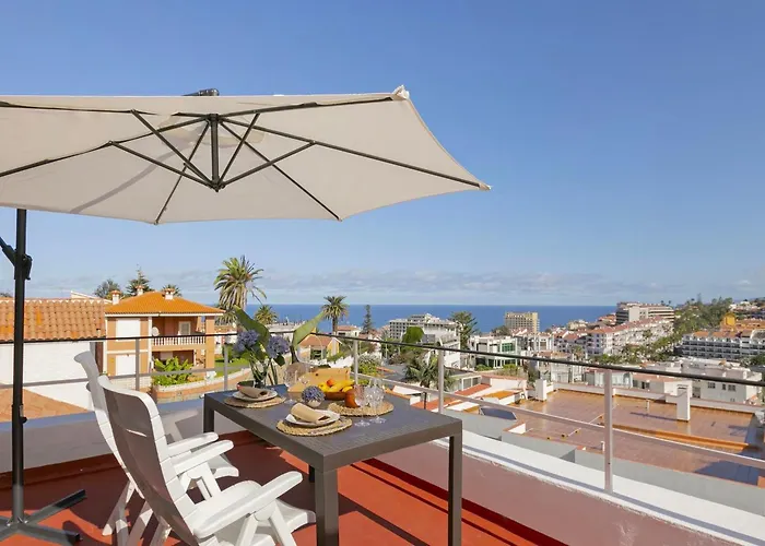 Lejlighed Spacious Penthouse With King-size Bed, Huge Terrace, Ocean & Teide View